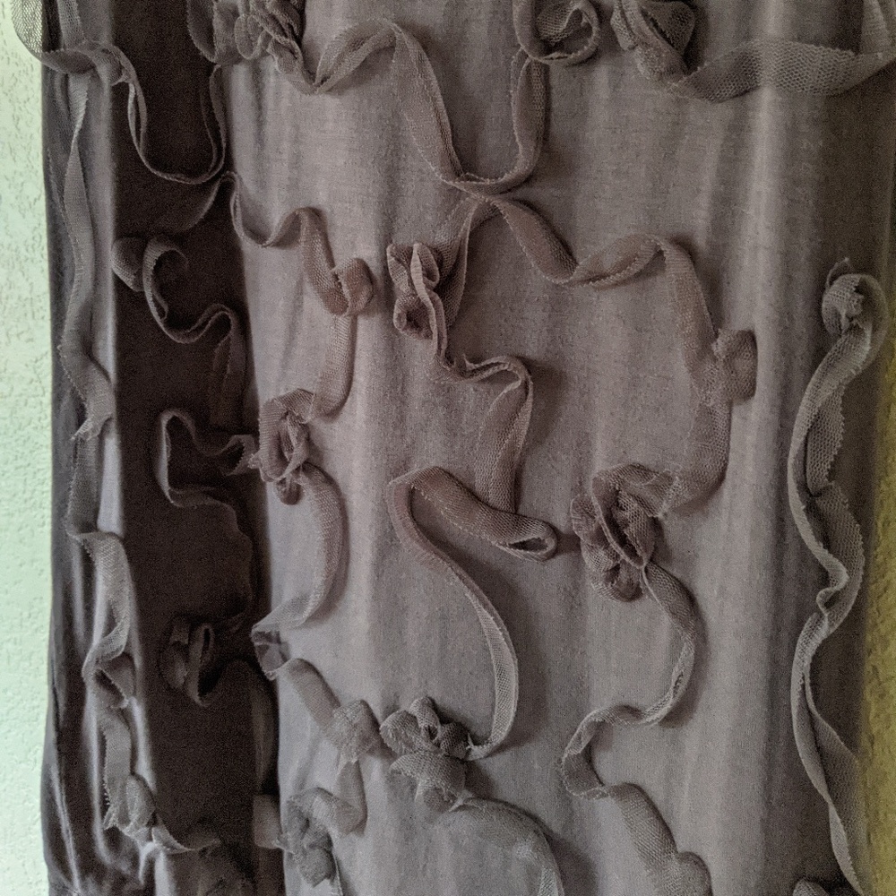 Dusty violet tank with organza detail